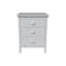 International Concepts Solid Wood Bedroom Nightstand with 3 Drawers, White BD08-8013 - alternate 3